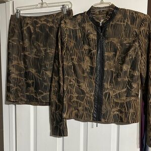 Alberto Makali Brown and Black Garment